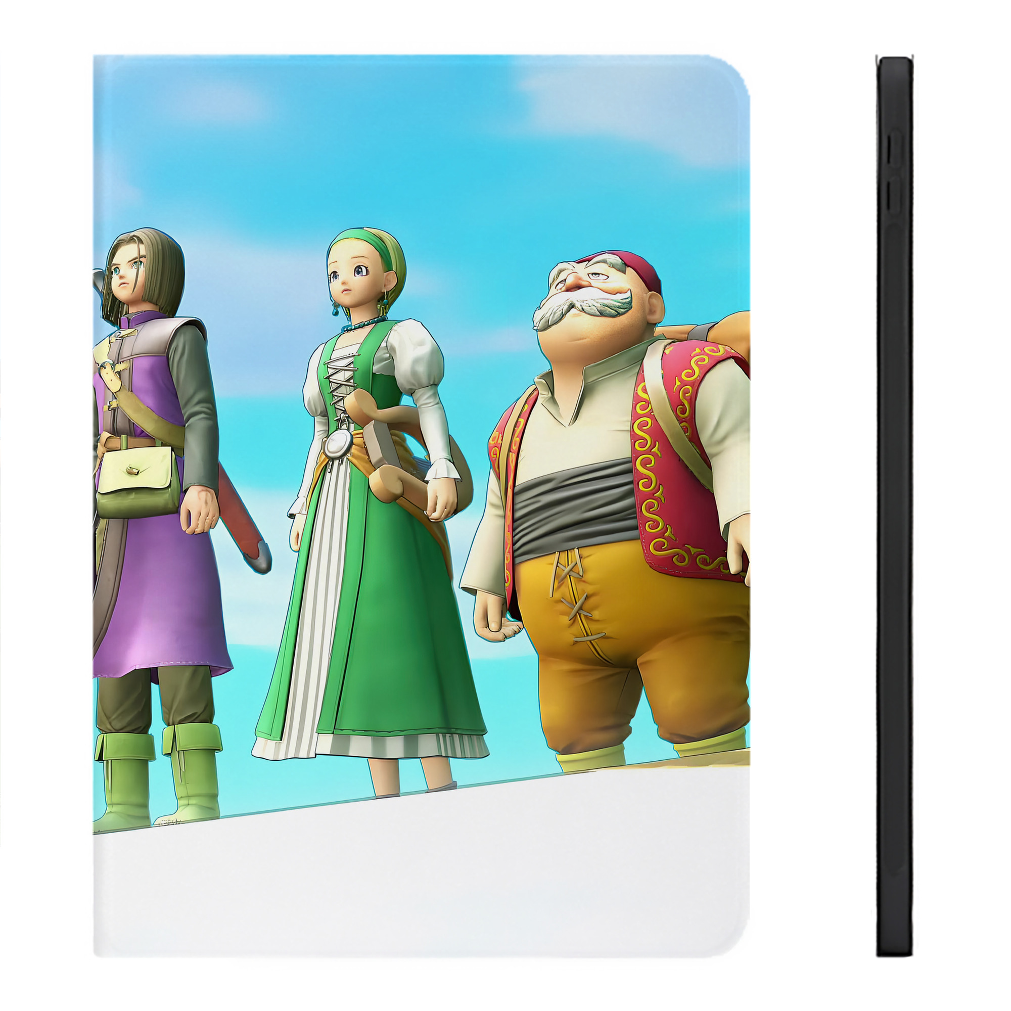 （画像用） ドラゴンクエスト Doragon Kuesuto Dragon Quest IPadケース ペンホルダー付き ブックスタイルデザイン